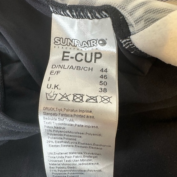 Sunflair black and blue one piece bathing suit nwt - Picture 9 of 9